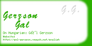 gerzson gal business card